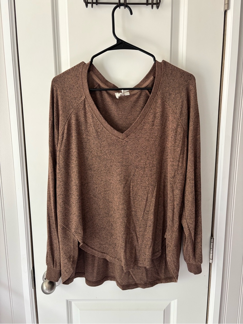 White Crow Brown Cozy V-Neck Pullover